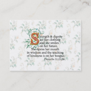 Strength and Dignity and Courage Business Card
