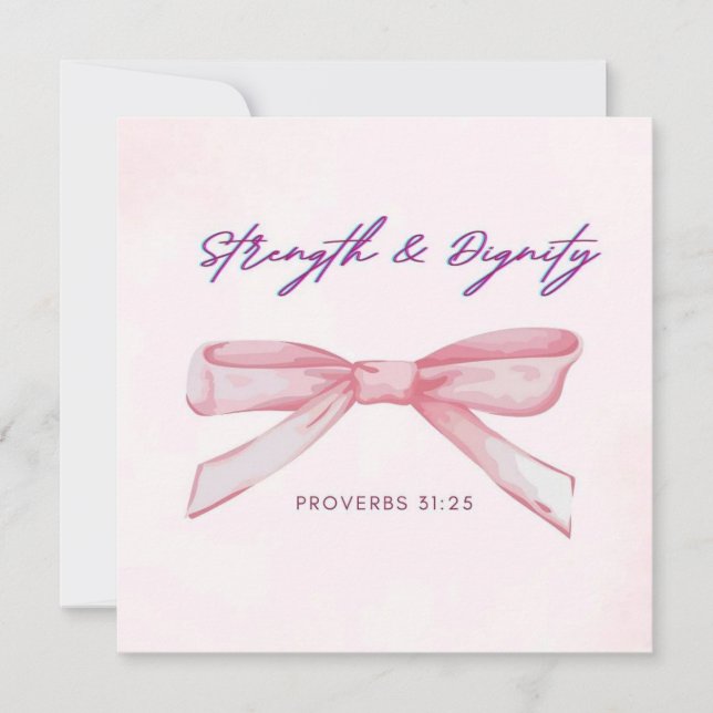 Strength and Dignity Card / Coquette Postcard (Front)