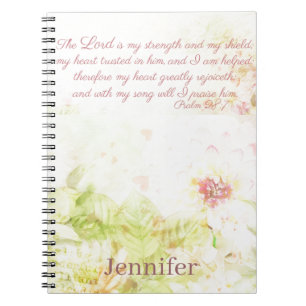 Strength and shield personalized notebook