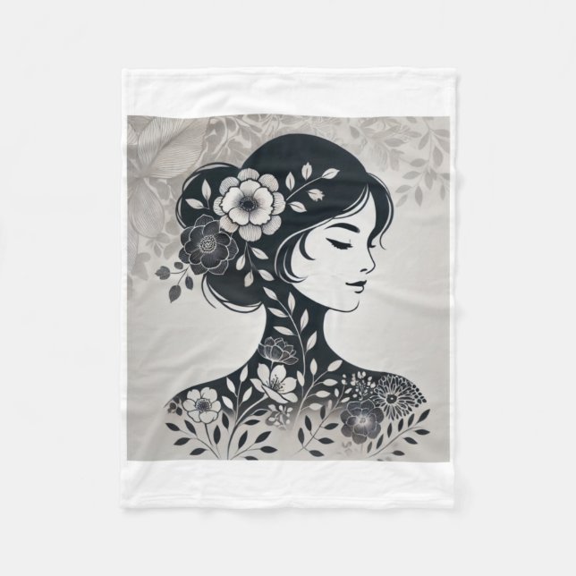 Strength Art Sticker  Fleece Blanket (Front)