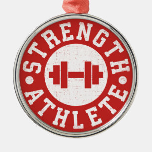 Strength Athlete Metal Ornament
