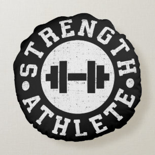 Strength Athlete Round Pillow