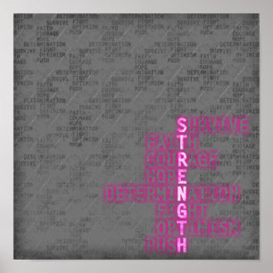 Strength,  Breast Cancer Awareness Poster