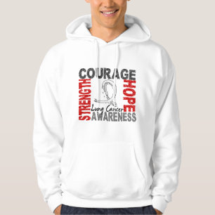 Strength Courage Hope Lung Cancer Hoodie