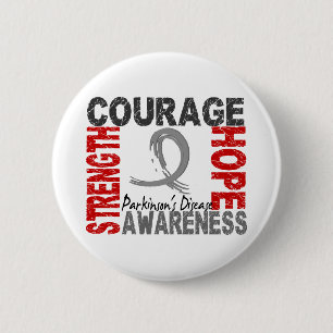 Strength Courage Hope Parkinson's 2 Inch Round Button