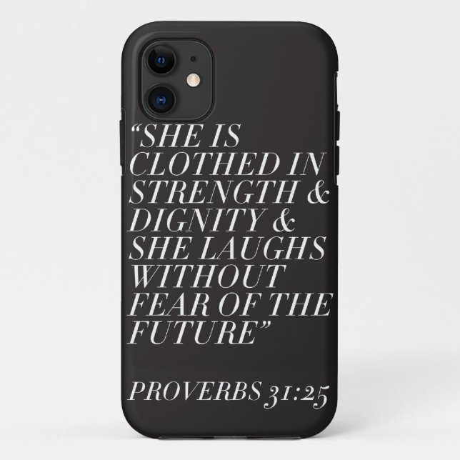 Strength & Dignity (Black) Case-Mate iPhone Case (Back)