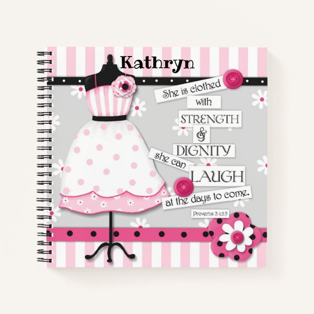 "Strength & Dignity" Custom Scripture Journal (Front)
