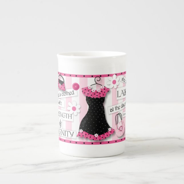 "Strength & Dignity" Scripture China Cup (Front)