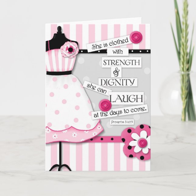 Strength & Dignity Scripture Encouragement Card (Front)