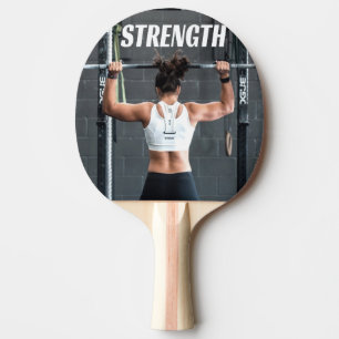 Strength Fittness Women Muscle Worout Motivational Ping Pong Paddle