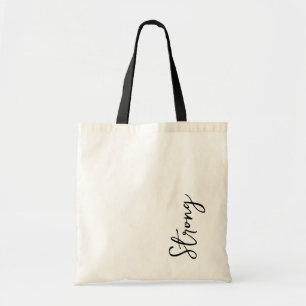 Strength Gym Tote Bag Strong Script Black Bulk