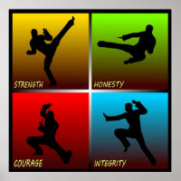 Strength Honesty Courage Integrity Poster