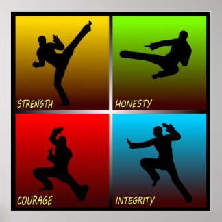 Strength Honesty Courage Integrity Poster