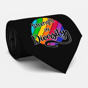 "Strength in Diversity" Rainbow Inclusivity Tie