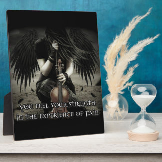 "Strength In Pain" Angel Plaque