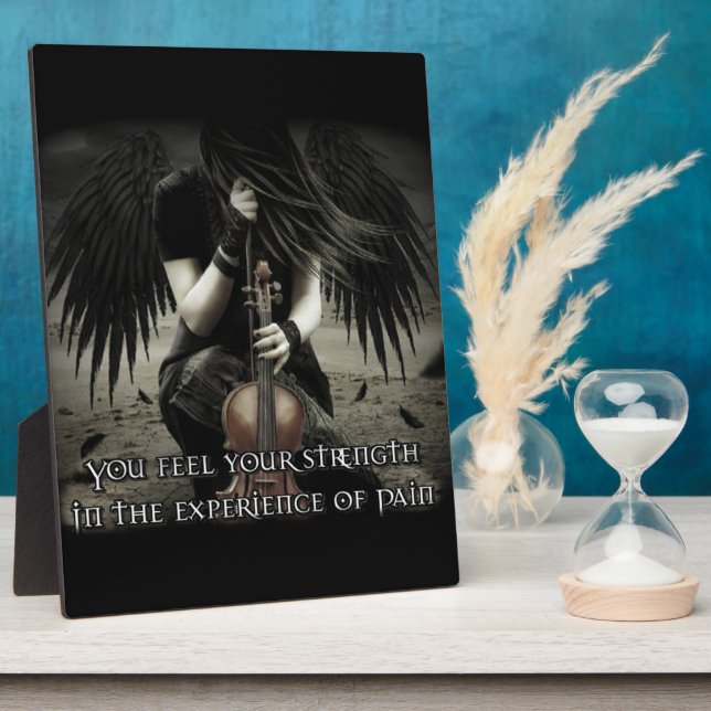 "Strength In Pain" Angel Plaque (Side)