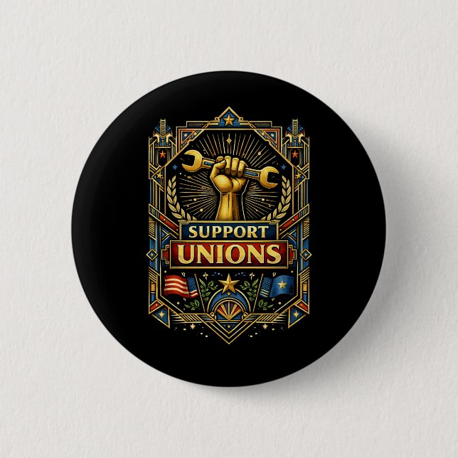 Strength in Solidarity 2 Inch Round Button (Front)