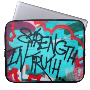 Strength In Truth graffiti Laptop Sleeve
