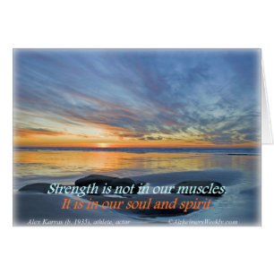Strength is not in our muscles,