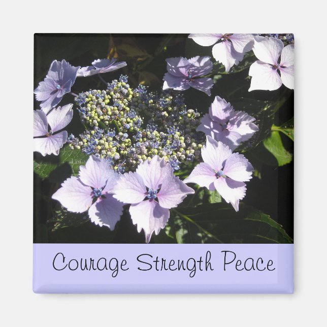 Strength - Mauve Hydrangeas Magnet (Front)