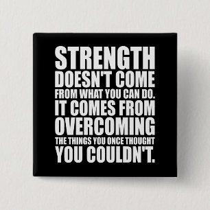 Strength - Motivational Words 2 Inch Square Button