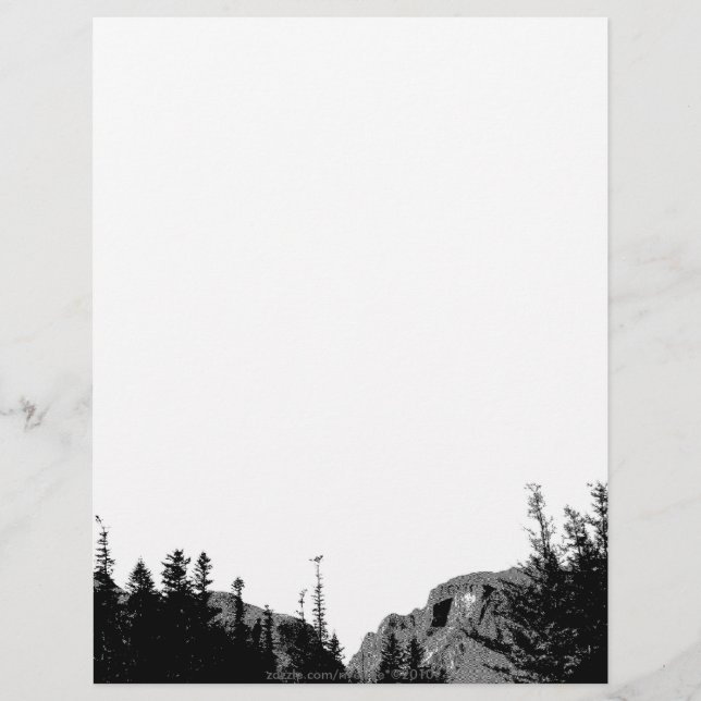 Strength/Mountain Scenery in B/W (Front)