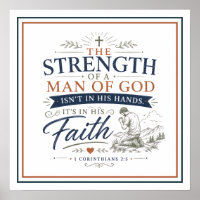 Strength Of Man Is Faith Motivational Bible Quote