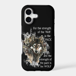 Strength of Wolf is Pack Family Quote Customize