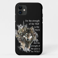 Strength of Wolf is Pack Family Quote  Customize