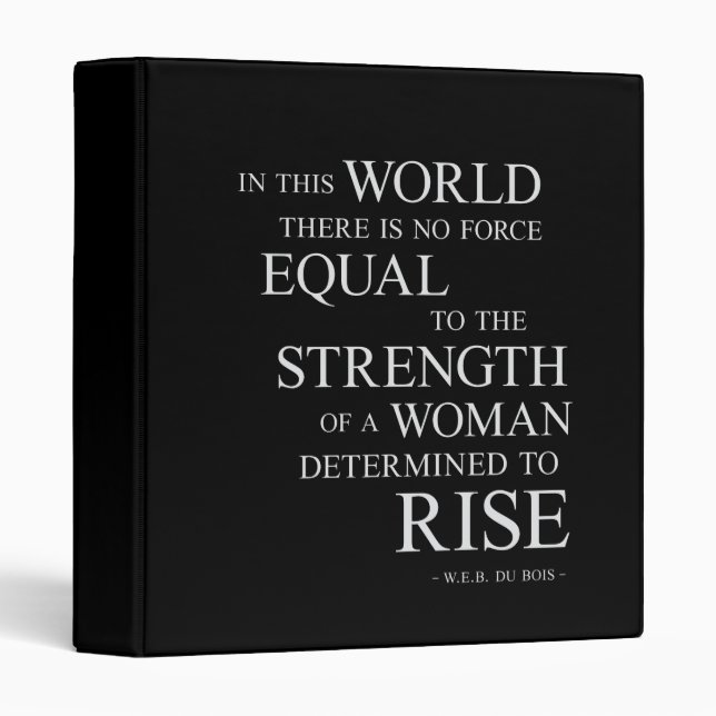 Strength Of Woman Inspirational Motivational Quote Binder (Front/Spine)
