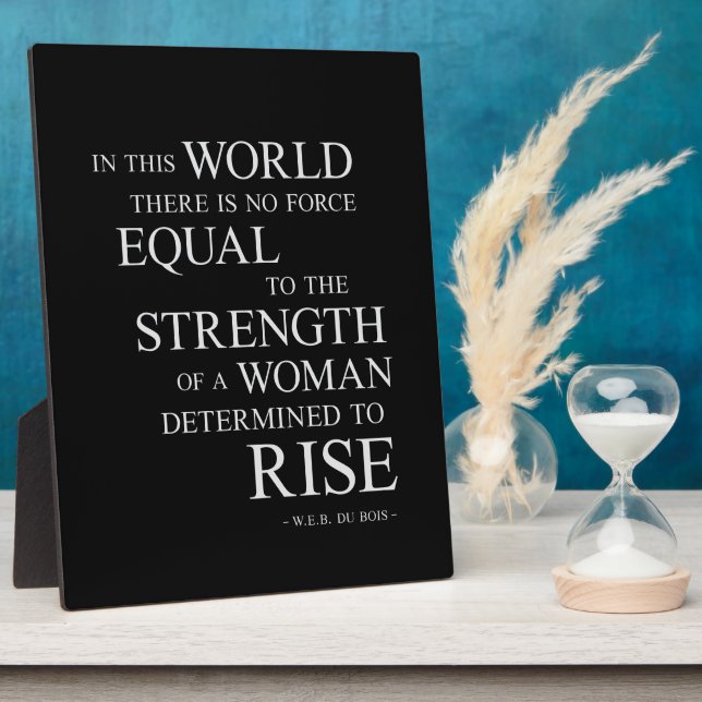 Strength Of Woman Inspirational Motivational Quote Plaque (Side)