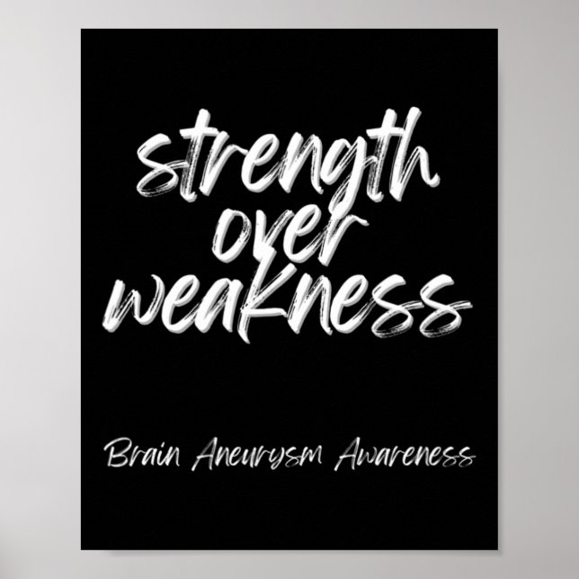 Strength Over Weakness - Brain Aneurysm Awareness  Poster (Front)