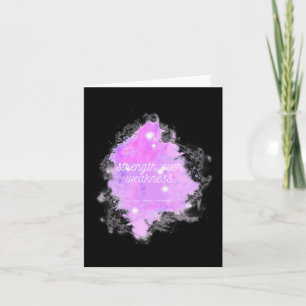 Strength Over Weakness Galaxy - Alopecia Areata Aw Card