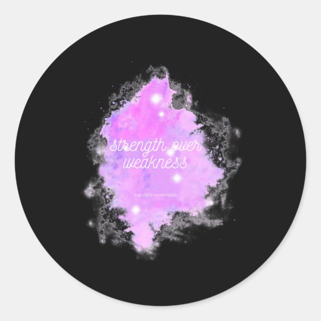 Strength Over Weakness Galaxy - Rsd Crps Awareness Classic Round Sticker (Front)