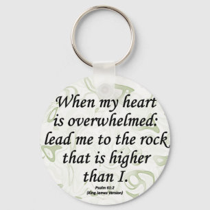 Strength Psalm 61-2 Keychain