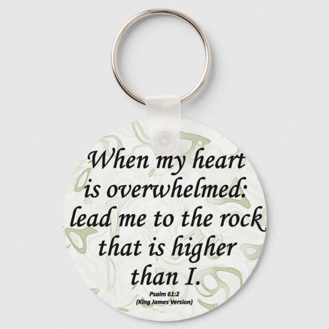 Strength Psalm 61-2 Keychain (Front)