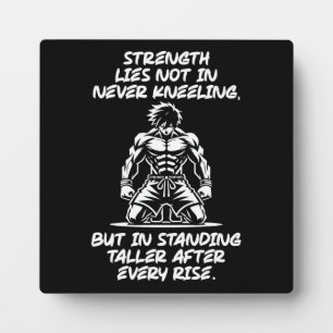 Strength, Stand Tall - Gym, Hustle, Success Plaque