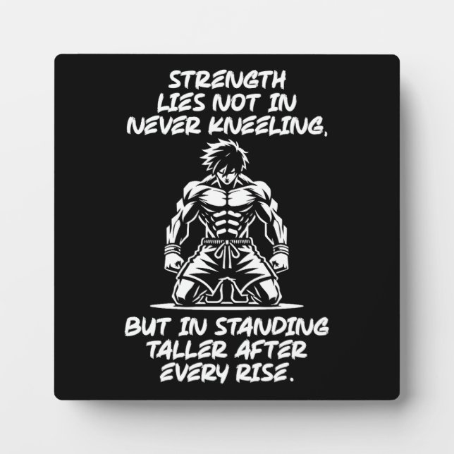 Strength, Stand Tall - Gym, Hustle, Success Plaque (Front)