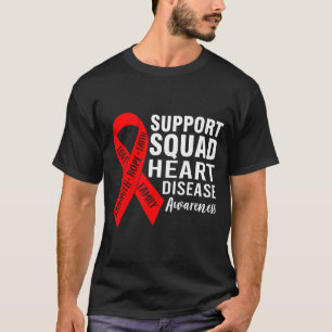 Strength Support Squad Heart Disease Awareness Red T-Shirt