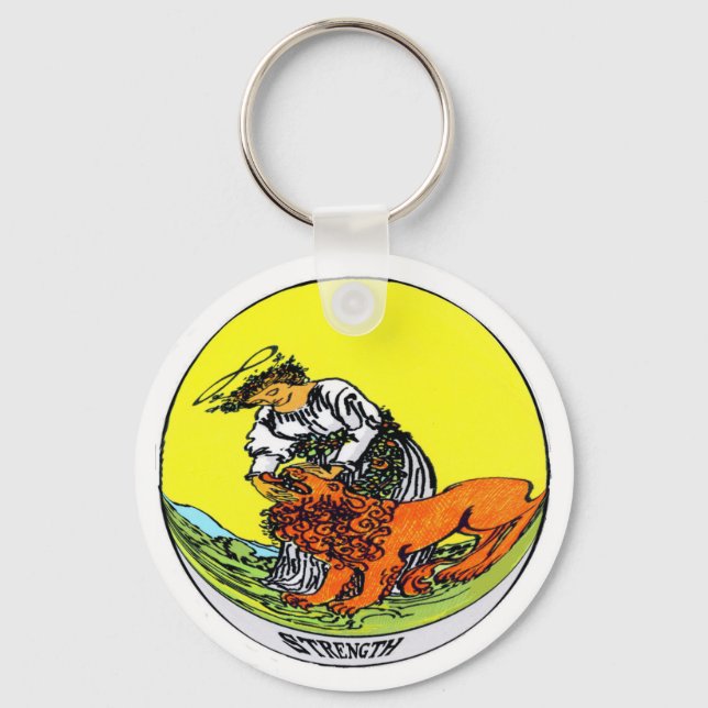 Strength Tarot Card Keychain (Front)