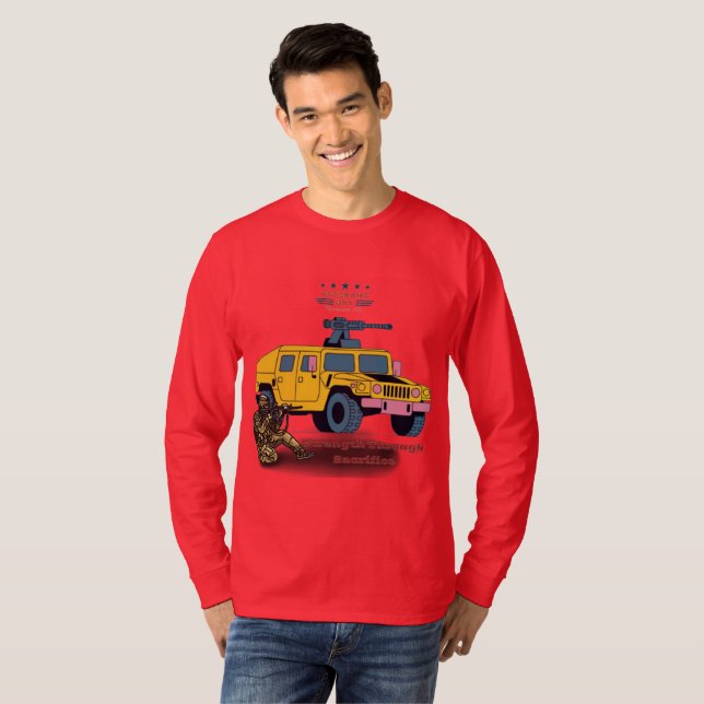 Strength through sacrifice red T-Shirt (Front Full)