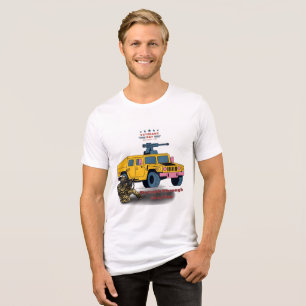 Strength through sacrifice white Tri-Blend shirt