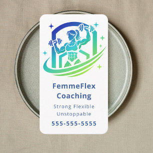 Strength Training Coach Women’s Personal Trainer Business Card