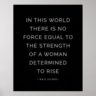 Strength Woman Inspirational Quote Posters Black