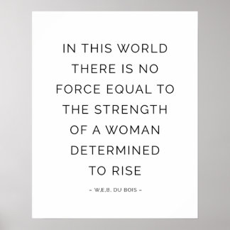 Strength Woman Motivational Quote Poster White