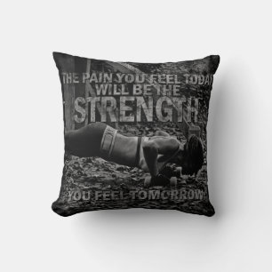 STRENGTH - Women's Workout Motivational Throw Pillow