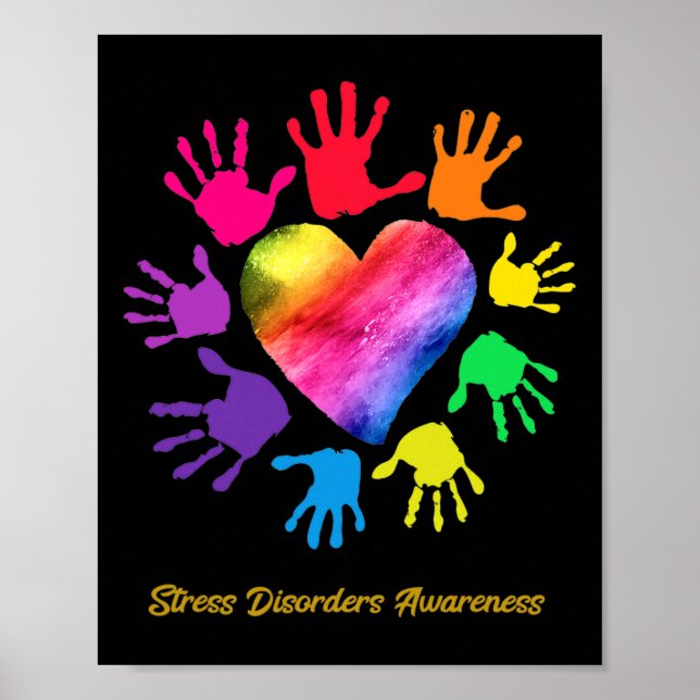 Stress Disorders Awareness Hands Stress Disorders  Poster (Front)