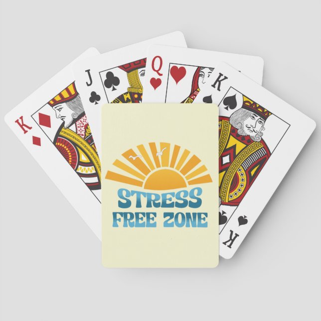 Stress Free Zone Playing Cards (Back)