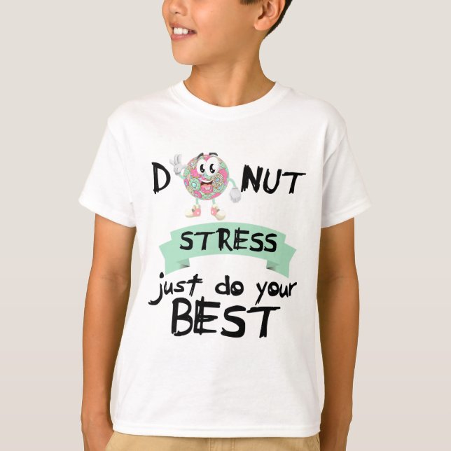 Stress Just Do Your Best Teacher Test Day Tee  (Front)
