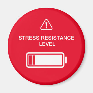 Stress Resistance Level Minimalistic Monochrome Magnet
